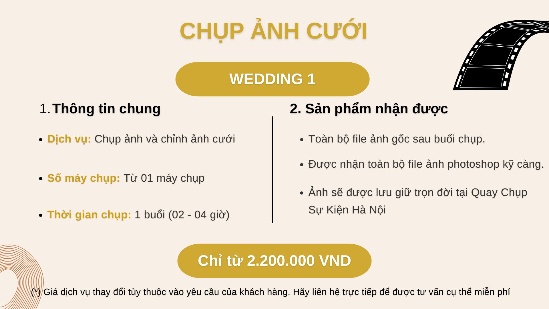 Bảng Giá Chụp ảnh sự kiện