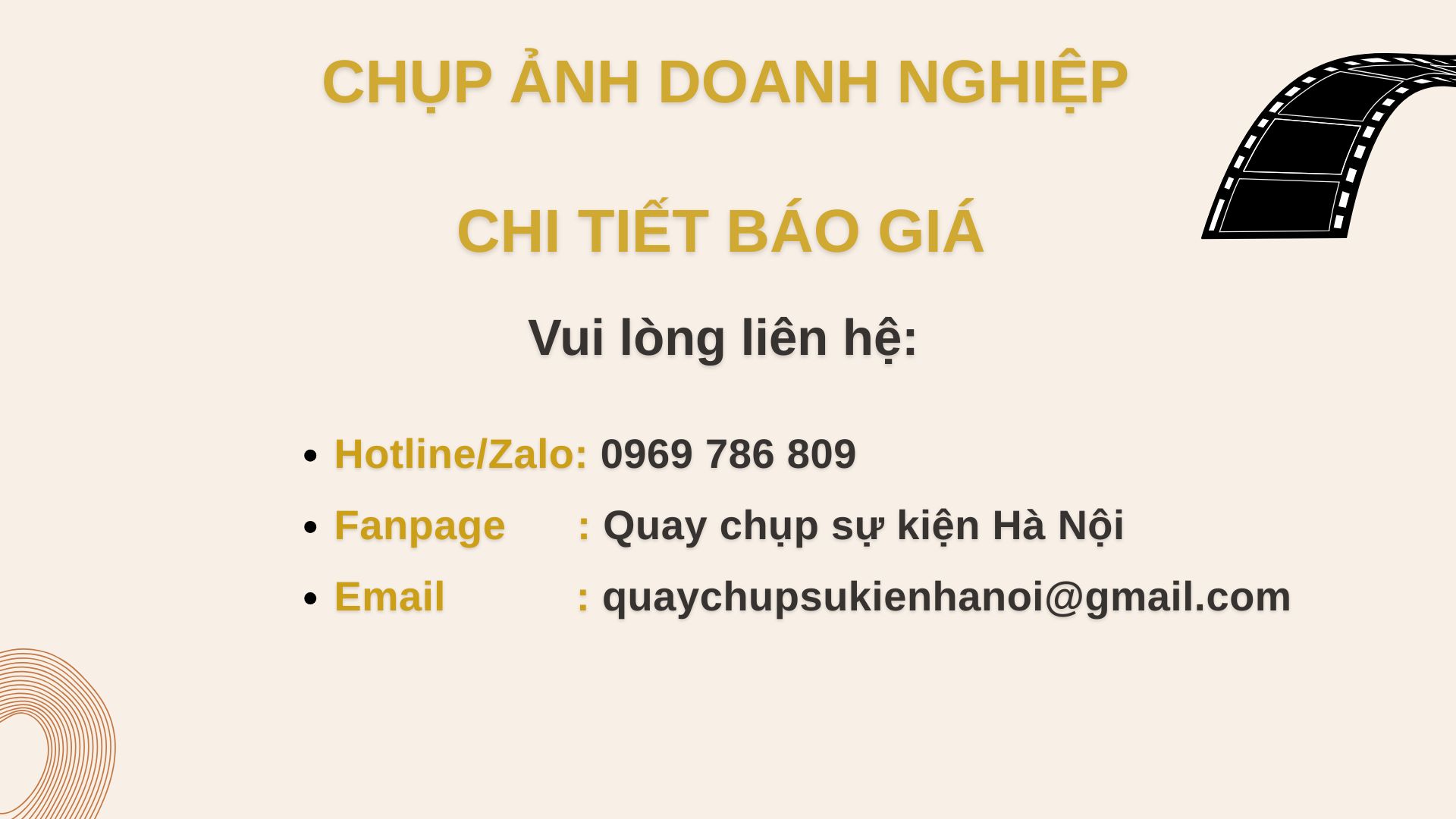 Bảng Giá Chụp ảnh sự kiện