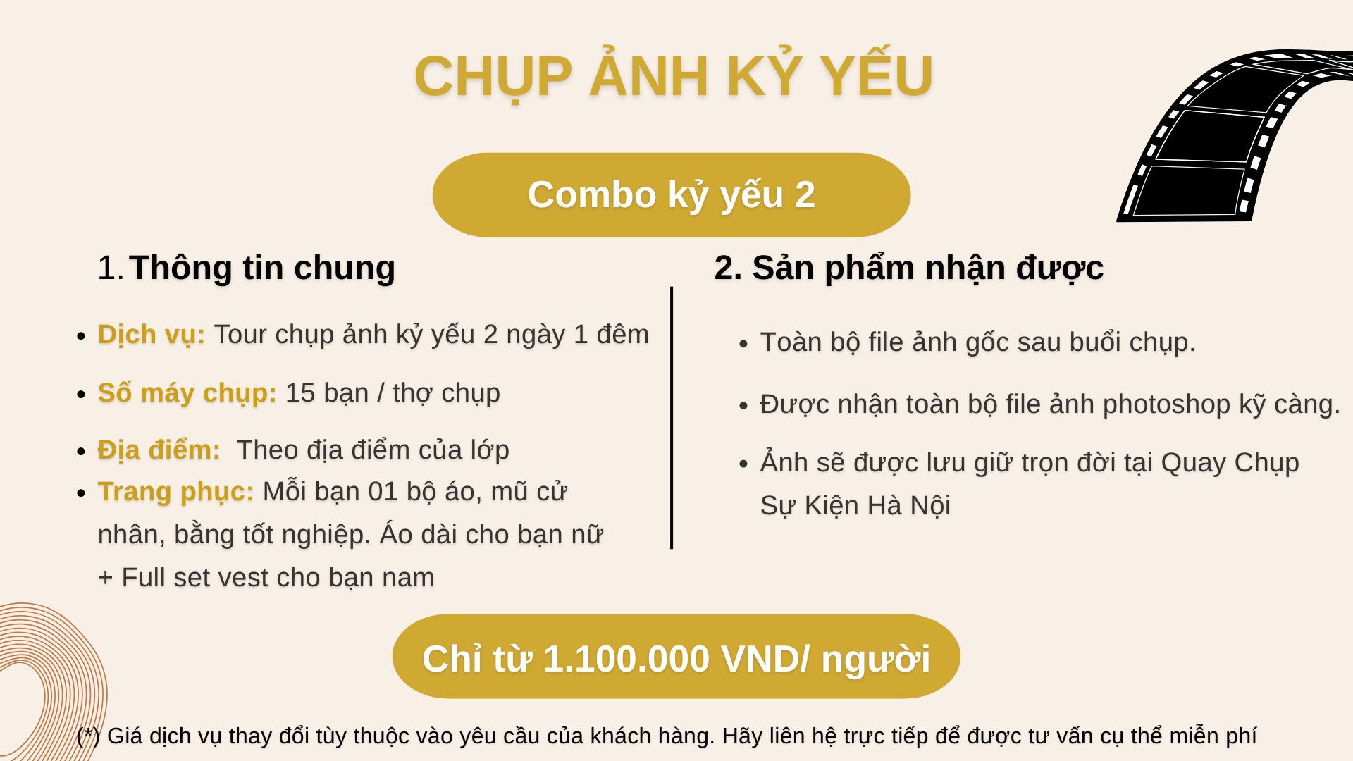 Bảng Giá Chụp ảnh kỷ yếu